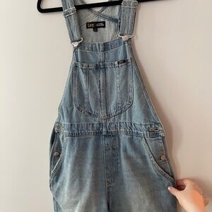 Lee Overall Shorts, Light Wash, S